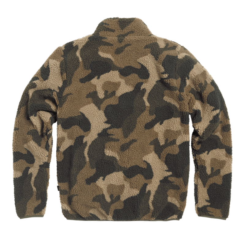 Mens camo top fleece jacket